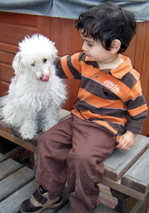 loic with dog